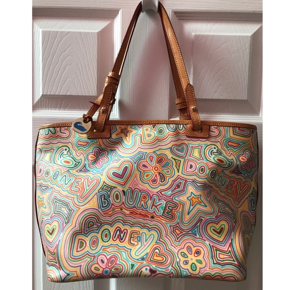Dooney & Bourke Handbags - Colorful Patterned Dooney & Bourke Tote Bag